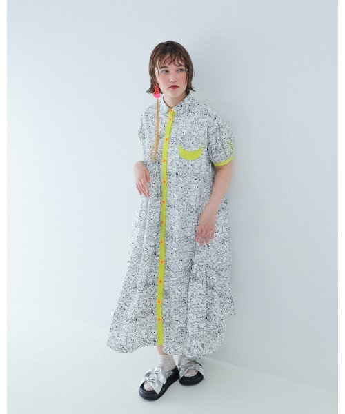 unica(ユニカ)の「manyBearカラフルシャツワンピース laides(ワンピース・レディース・オフホワイト/ブラック・F)」の10枚目の写真