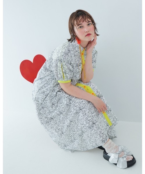 unica(ユニカ)の「manyBearカラフルシャツワンピース laides(ワンピース・レディース・オフホワイト/ブラック・F)」の14枚目の写真