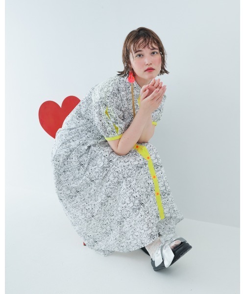 unica(ユニカ)の「manyBearカラフルシャツワンピース laides(ワンピース・レディース・オフホワイト/ブラック・F)」の15枚目の写真