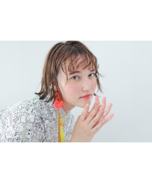 unica(ユニカ)の「manyBearカラフルシャツワンピース laides(ワンピース・レディース・オフホワイト/ブラック・F)」の16枚目の写真