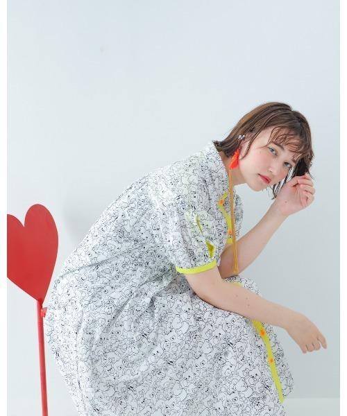 unica(ユニカ)の「manyBearカラフルシャツワンピース laides(ワンピース・レディース・オフホワイト/ブラック・F)」の17枚目の写真
