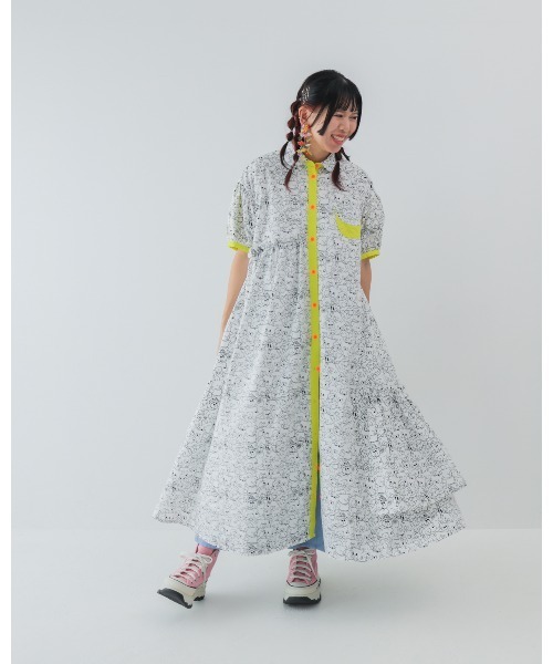 unica(ユニカ)の「manyBearカラフルシャツワンピース laides(ワンピース・レディース・オフホワイト/ブラック・F)」の18枚目の写真