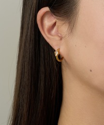 VATSURICA | 〈LOINE〉金属アレルギー対応 / サージカルステンレス / キュービックジルコニア フープピアス(ピアス（両耳用）)