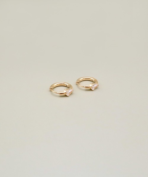 VATSURICA（バツリカ）の「〈LOINE〉金属アレルギー対応 / サージカルステンレス / キュービックジルコニア フープピアス（ピアス（両耳用）・レディース・ゴールド/シルバー・FREE）」の8枚目の写真