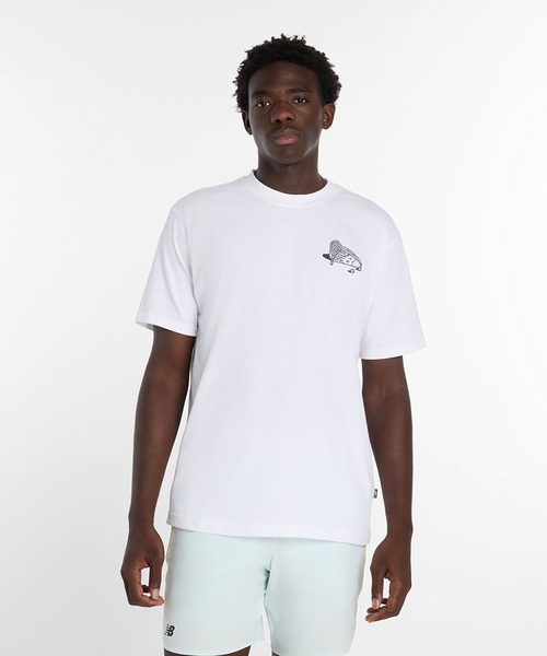 NEW BALANCE(ニューバランス)の「テニスグラフィックTシャツ(Tシャツ/カットソー・メンズ・ホワイト・SMALL/MEDIUM/LARGE/X-LARGE)」の1枚目の写真