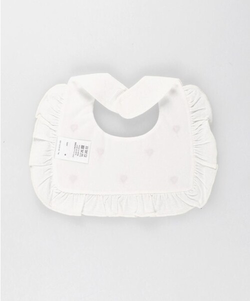 BRANSHES(ブランシェス)の「スクエアフリルスタイ(スタイ/よだれかけ・キッズ・アイボリー/ピンク・FREE)」の10枚目の写真