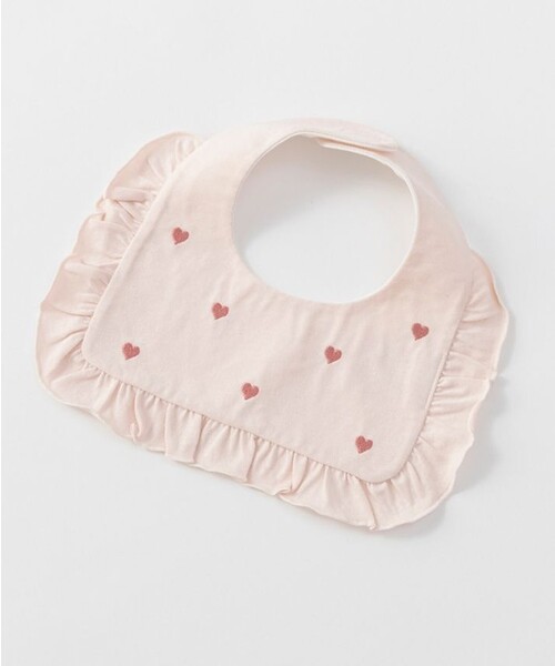 BRANSHES(ブランシェス)の「スクエアフリルスタイ(スタイ/よだれかけ・キッズ・アイボリー/ピンク・FREE)」の3枚目の写真