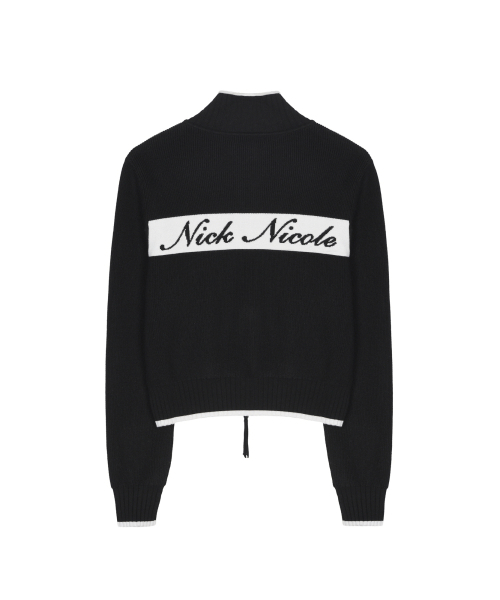 NICK&NICOLE(ニックアンドニコール)の「JAQUARD ZIP UP KNIT CARDIGAN_BLACK(カーディガン/ボレロ・レディース・その他・FREE)」の5枚目の写真
