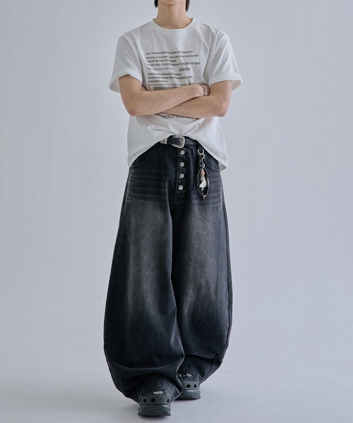 EPNK（イーピーエヌケー）の「Fade graphic tee / フェードグラフィックTee（Tシャツ/カットソー・メンズ・オフホワイト/ブラック・SMALL/MEDIUM/LARGE）」の10枚目の写真
