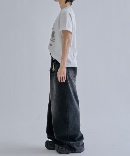 EPNK（イーピーエヌケー）の「Fade graphic tee / フェードグラフィックTee（Tシャツ/カットソー・メンズ・オフホワイト/ブラック・SMALL/MEDIUM/LARGE）」の12枚目の写真