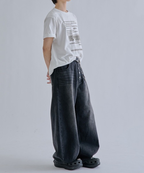EPNK（イーピーエヌケー）の「Fade graphic tee / フェードグラフィックTee（Tシャツ/カットソー・メンズ・オフホワイト/ブラック・SMALL/MEDIUM/LARGE）」の15枚目の写真