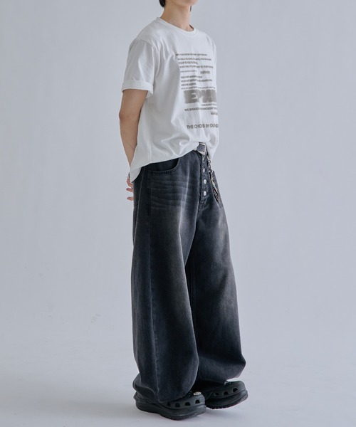 EPNK（イーピーエヌケー）の「Fade graphic tee / フェードグラフィックTee（Tシャツ/カットソー・メンズ・オフホワイト/ブラック・SMALL/MEDIUM/LARGE）」の16枚目の写真