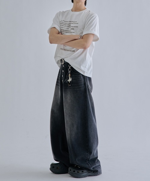 EPNK（イーピーエヌケー）の「Fade graphic tee / フェードグラフィックTee（Tシャツ/カットソー・メンズ・オフホワイト/ブラック・SMALL/MEDIUM/LARGE）」の13枚目の写真