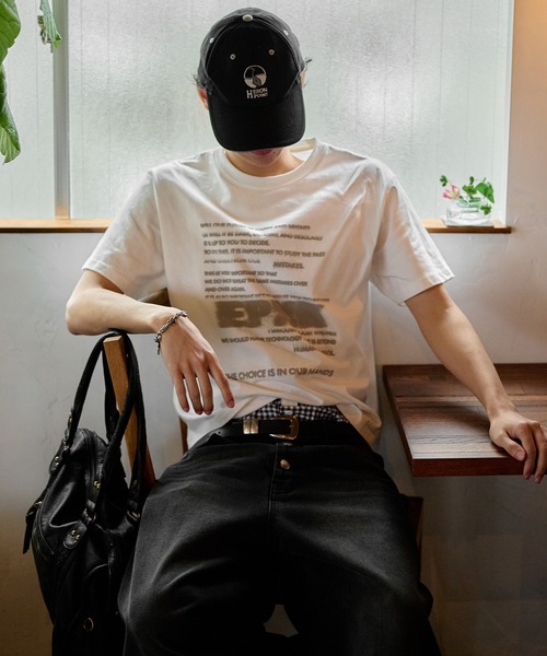 EPNK（イーピーエヌケー）の「Fade graphic tee / フェードグラフィックTee（Tシャツ/カットソー・メンズ・オフホワイト/ブラック・SMALL/MEDIUM/LARGE）」の18枚目の写真
