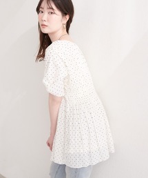 〈osono〉ねじり袖ペプラムチュニック