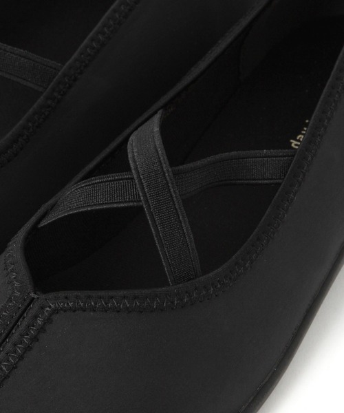 studio CLIP（スタディオクリップ）の「【抗菌防臭/クッションインソール】クロスゴムスニーカーバレエ（バレエシューズ・レディース・その他1/ブラック/ベージュ・MEDIUM/LARGE）」の12枚目の写真