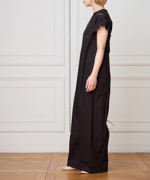 IENA LA BOUCLE（イエナラブークル）の「IENA LA BOUCLE カットワークオールインワン（つなぎ/オールインワン・レディース・ブラック・38/36）」の16枚目の写真