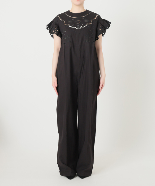 IENA LA BOUCLE（イエナラブークル）の「IENA LA BOUCLE カットワークオールインワン（つなぎ/オールインワン・レディース・ブラック・38/36）」の19枚目の写真