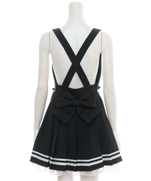 Secret Honey（シークレットハニー）の「プリーツジャンパードレス（スカート・レディース・ブラック/ピンク/グレー・MEDIUM）」の5枚目の写真