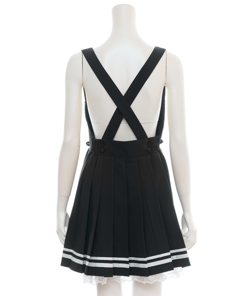 Secret Honey（シークレットハニー）の「プリーツジャンパードレス（スカート・レディース・ブラック/ピンク/グレー・MEDIUM）」の4枚目の写真