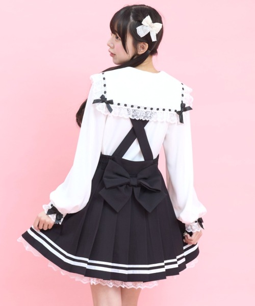 Secret Honey（シークレットハニー）の「プリーツジャンパードレス（スカート・レディース・ブラック/ピンク/グレー・MEDIUM）」の10枚目の写真