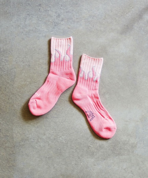 ROSE BUD(ローズバッド)の「(ROSTER SOX)FIRE(ソックス/靴下・レディース・ピンク/ブルー・ONE SIZE)」の1枚目の写真
