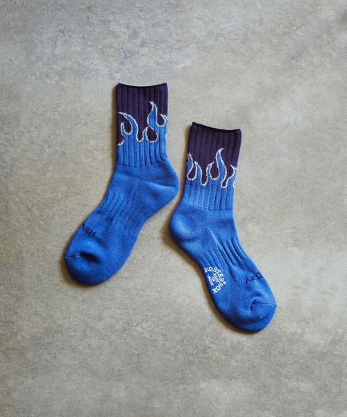 ROSE BUD(ローズバッド)の「(ROSTER SOX)FIRE(ソックス/靴下・レディース・ピンク/ブルー・ONE SIZE)」の2枚目の写真