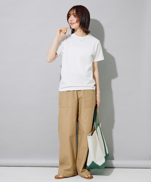 FREAK'S STORE（フリークスストア）の「限定展開　<接触冷感・吸水速乾・UVカット・抗菌・防臭>STORATECH(ストラテック) ベーシック 半袖 Tシャツ（Tシャツ/カットソー・レディース・ライトピンク/ブラック/その他13/ブラウン/チャコールグレー/オフホワイト/ブルー/ネイビー/ベージュ・MEDIUM/LARGE/SMALL）」の16枚目の写真