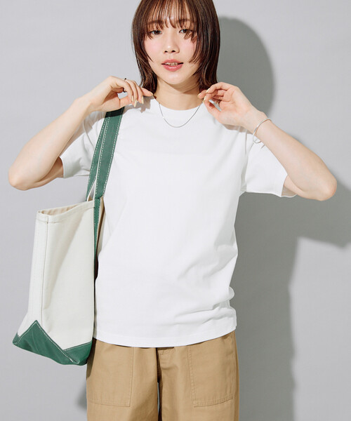 FREAK'S STORE（フリークスストア）の「限定展開　<接触冷感・吸水速乾・UVカット・抗菌・防臭>STORATECH(ストラテック) ベーシック 半袖 Tシャツ（Tシャツ/カットソー・レディース・ライトピンク/ブラック/その他13/ブラウン/チャコールグレー/オフホワイト/ブルー/ネイビー/ベージュ・MEDIUM/LARGE/SMALL）」の2枚目の写真