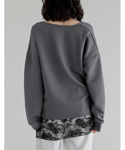 Re:EDIT（リエディ）の「[UVカット][接触冷感][シワになりにくい]マシュマロポンチスキッパートップス（Tシャツ/カットソー・レディース・ブラック/オフホワイト/杢グレー/レッド・MEDIUM/LARGE）」の13枚目の写真