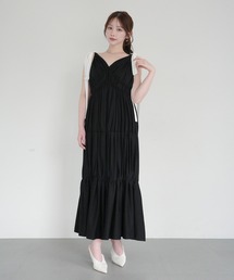 ニットドッキングラッフルワンピース（ワンピース）｜EIMY ISTOIRE