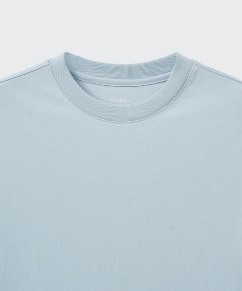 MUSINSA STANDARD KIDS（ムシンサスタンダードキッズ）の「[UVプロテクション] リラックスドクルーネックTシャツ [クラウディブルー]（Tシャツ/カットソー・レディース・その他・110/120/130/140/150/160）」の5枚目の写真