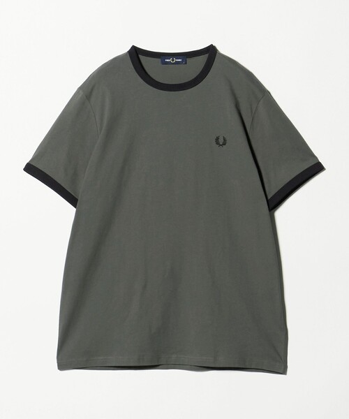 FRED PERRY（フレッドペリー）の「＜FRED PERRY＞リンガー Tシャツ（Tシャツ/カットソー・メンズ・ダークグレー/オフホワイト/ダークグリーン・M/XL/L）」の3枚目の写真