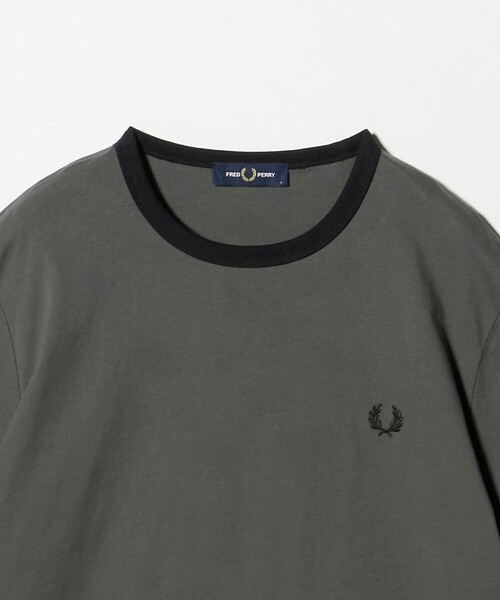 FRED PERRY（フレッドペリー）の「＜FRED PERRY＞リンガー Tシャツ（Tシャツ/カットソー・メンズ・ダークグレー/オフホワイト/ダークグリーン・M/XL/L）」の5枚目の写真