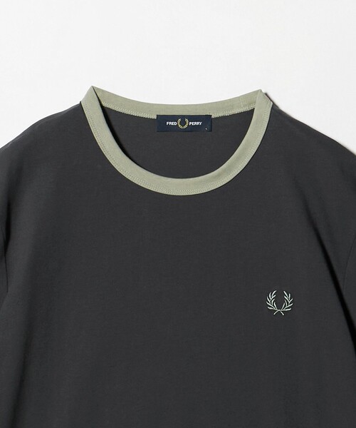FRED PERRY（フレッドペリー）の「＜FRED PERRY＞リンガー Tシャツ（Tシャツ/カットソー・メンズ・ダークグレー/オフホワイト/ダークグリーン・M/XL/L）」の12枚目の写真