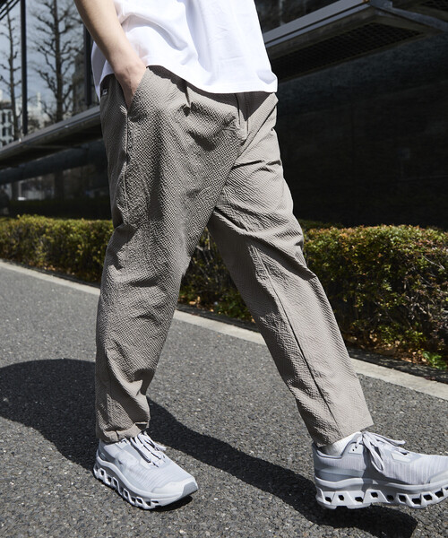OUR 涼しくはけるテーパードパンツ ライトグレー フリーサイズ 日本製 407200_kireimetapered_design_0