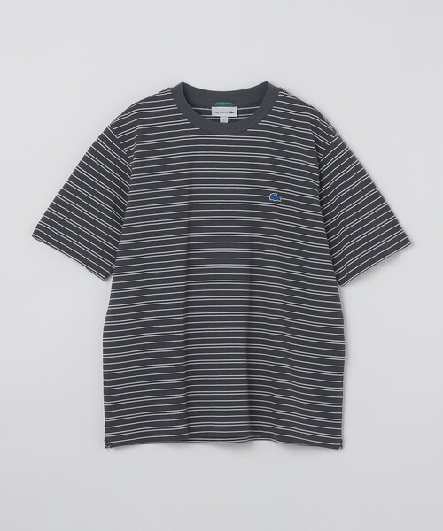 LACOSTE（ラコステ）の「【SHIPS別注】LACOSTE: マイクロ ボーダー Tシャツ（Tシャツ/カットソー・メンズ・ブラウン/ネイビー/ダークグレー・5/4/3/2）」の17枚目の写真