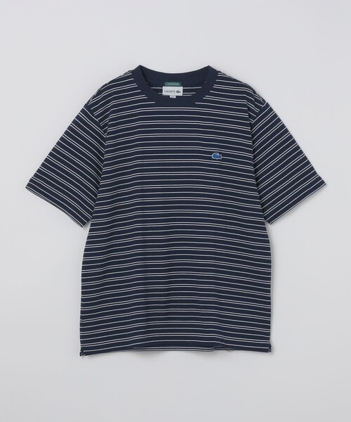 LACOSTE（ラコステ）の「【SHIPS別注】LACOSTE: マイクロ ボーダー Tシャツ（Tシャツ/カットソー・メンズ・ブラウン/ネイビー/ダークグレー・5/4/3/2）」の6枚目の写真