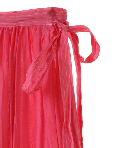 CURRENTAGE(カレンテージ)の「【CURRENTAGE/カレンテージ】Silk capra skirt(スカート・レディース・ブルー/ピンク・FREE)」の4枚目の写真