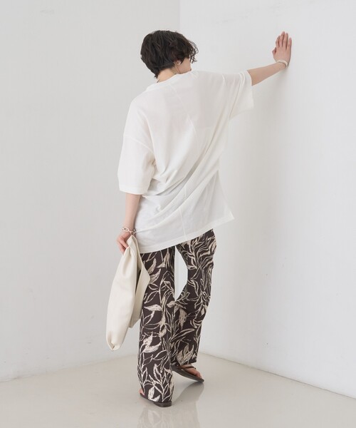 Rouge vif Anna（ルージュヴィフアンナ）の「リーフプリントルーズテーパードパンツ/ウエストゴム/ポケット付き/夏服（その他パンツ・レディース・ブラウン系その他/ベージュ系その他・36/38）」の22枚目の写真