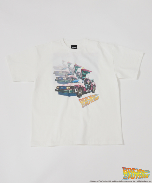 JOURNAL STANDARD relume(ジャーナルスタンダード レリューム)の「BACK TO THE FUTURE / バックトゥザフューチャー 別注 ムービー プリントT(Tシャツ/カットソー・メンズ・ホワイト/ライトグレー/ブラックミックス/ブラック・LARGE/MEDIUM)」の1枚目の写真