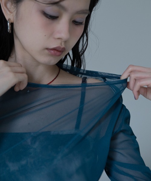 VACANCY(ヴァカンシー)の「ハーフスリーブクルーシアートップス(Tシャツ/カットソー・レディース・ブラック/ライトブルー/グリーン/ネイビー/パープル・FREE)」の22枚目の写真