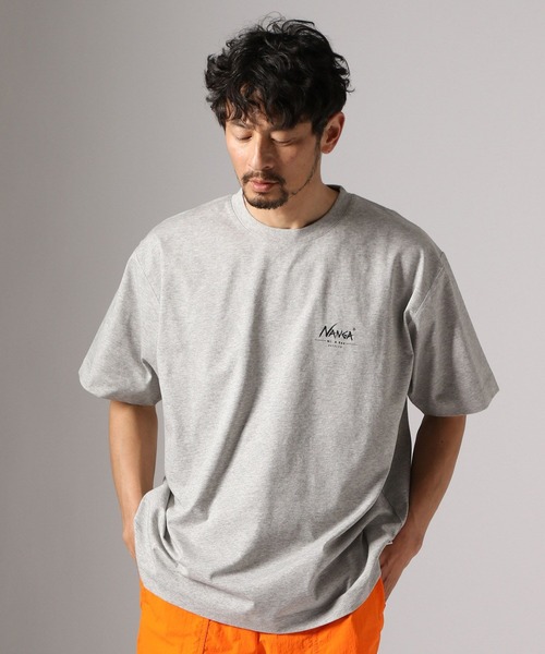 NANGA（ナンガ）の「【NANGA Mt.&Sea(ナンガ)】別注ヒストリーロゴTシャツ[マルチファンクション]（Tシャツ/カットソー・メンズ・杢グレー/ホワイト/ベージュ/ブラック・LARGE/MEDIUM）」の3枚目の写真