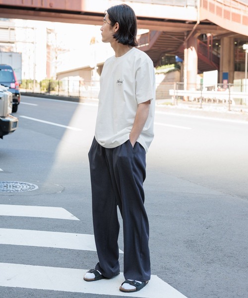 NANGA（ナンガ）の「【NANGA Mt.&Sea(ナンガ)】別注ヒストリーロゴTシャツ[マルチファンクション]（Tシャツ/カットソー・メンズ・杢グレー/ホワイト/ベージュ/ブラック・LARGE/MEDIUM）」の5枚目の写真