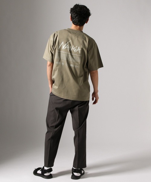 NANGA（ナンガ）の「【NANGA Mt.&Sea(ナンガ)】別注ヒストリーロゴTシャツ[マルチファンクション]（Tシャツ/カットソー・メンズ・杢グレー/ホワイト/ベージュ/ブラック・LARGE/MEDIUM）」の19枚目の写真