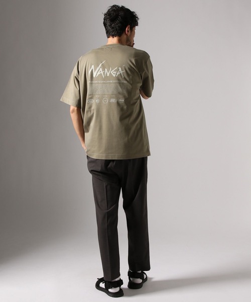NANGA（ナンガ）の「【NANGA Mt.&Sea(ナンガ)】別注ヒストリーロゴTシャツ[マルチファンクション]（Tシャツ/カットソー・メンズ・杢グレー/ホワイト/ベージュ/ブラック・LARGE/MEDIUM）」の20枚目の写真