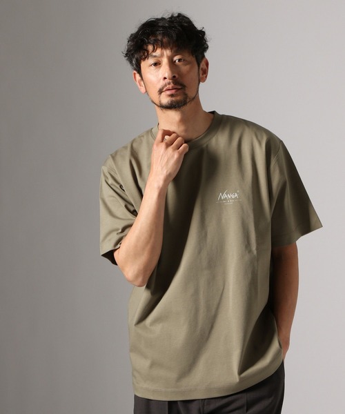 NANGA（ナンガ）の「【NANGA Mt.&Sea(ナンガ)】別注ヒストリーロゴTシャツ[マルチファンクション]（Tシャツ/カットソー・メンズ・杢グレー/ホワイト/ベージュ/ブラック・LARGE/MEDIUM）」の21枚目の写真