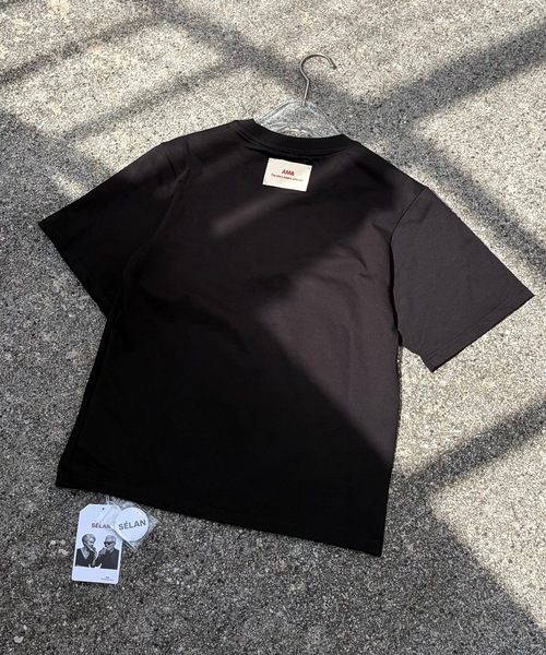 SELAN(セラン)の「【ユニセックス】缶バッチ付きSELANロゴプリントTシャツ/タイトフィット(Tシャツ/カットソー・メンズ・バーガンディー/ホワイト/グレー/ブラック/ネイビー・LARGE/MEDIUM)」の15枚目の写真