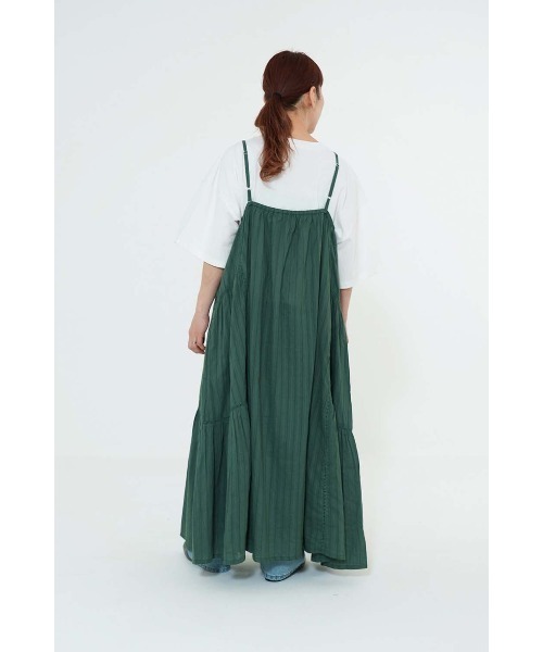 HEART MARKET(ハートマーケット)の「ふわ軽コットンドビーストライプキャミワンピース(ワンピース・レディース・ブラック/モカ・FREE)」の8枚目の写真