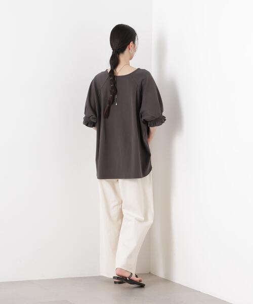 NANO universe（ナノユニバース）の「キャンディースリーブポンチカットトップス（Tシャツ/カットソー・レディース・レッド系その他4/チャコール/ベージュ・FREE）」の8枚目の写真